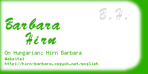 barbara hirn business card